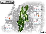 2022年08月10日の長野県の実況天気