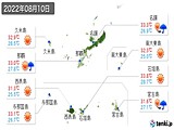 実況天気(2022年08月10日)