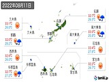 2022年08月11日の沖縄県の実況天気
