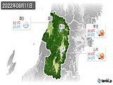 2022年08月11日の山形県の実況天気