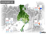 2022年08月13日の兵庫県の実況天気