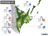 2022年08月14日の道東の実況天気