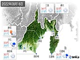 2022年08月16日の静岡県の実況天気