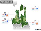 2022年08月16日の青森県の実況天気