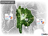 2022年08月18日の山梨県の実況天気