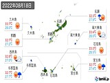 実況天気(2022年08月18日)