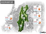 2022年08月19日の長野県の実況天気