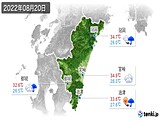 実況天気(2022年08月20日)