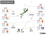 2022年08月23日の沖縄県の実況天気