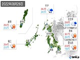 2022年08月26日の長崎県の実況天気