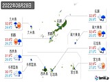 実況天気(2022年08月28日)