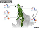 実況天気(2022年09月01日)