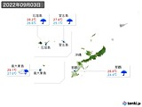 2022年09月03日の沖縄地方の実況天気