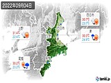 2022年09月04日の三重県の実況天気