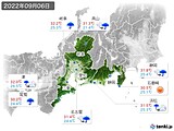 2022年09月06日の東海地方の実況天気