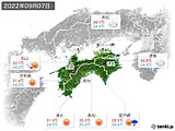 2022年09月07日の四国地方の実況天気