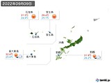 2022年09月09日の沖縄地方の実況天気