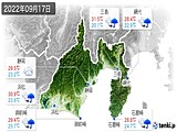 2022年09月17日の静岡県の実況天気