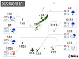 実況天気(2022年09月17日)