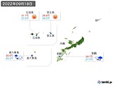 2022年09月18日の沖縄地方の実況天気