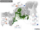 2022年09月21日の東海地方の実況天気
