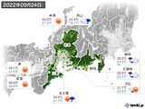 2022年09月24日の東海地方の実況天気