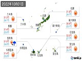 実況天気(2022年10月01日)