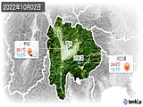 2022年10月02日の山梨県の実況天気
