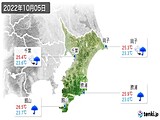 2022年10月05日の千葉県の実況天気