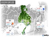 2022年10月12日の兵庫県の実況天気