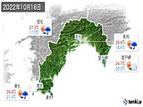 2022年10月16日の高知県の実況天気