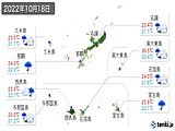 実況天気(2022年10月18日)