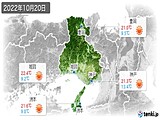 2022年10月20日の兵庫県の実況天気