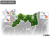 2022年10月25日の鳥取県の実況天気