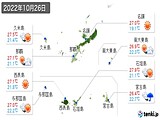 実況天気(2022年10月26日)