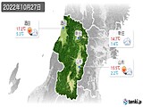 2022年10月27日の山形県の実況天気
