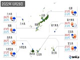 実況天気(2022年10月28日)
