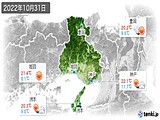 2022年10月31日の兵庫県の実況天気