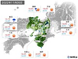 2022年11月05日の近畿地方の実況天気
