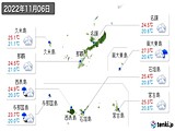 2022年11月06日の沖縄県の実況天気