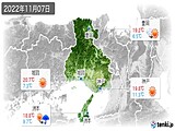 2022年11月07日の兵庫県の実況天気