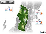 2022年11月07日の山形県の実況天気
