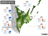 2022年11月15日の道東の実況天気