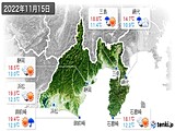 実況天気(2022年11月15日)