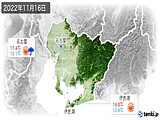 2022年11月16日の愛知県の実況天気