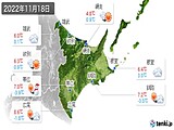 2022年11月18日の道東の実況天気