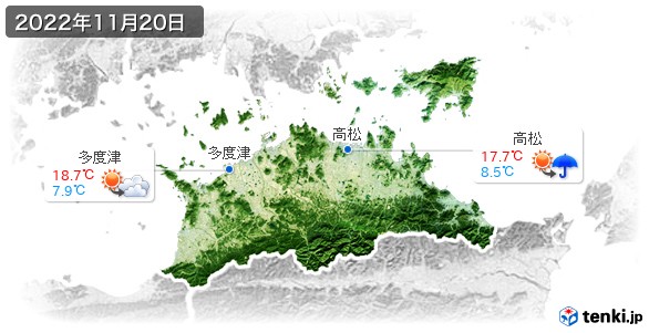 香川県(2022年11月20日の天気