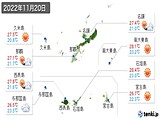 実況天気(2022年11月20日)