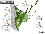 2022年11月23日の道東の実況天気