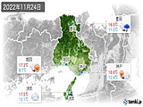 2022年11月24日の兵庫県の実況天気